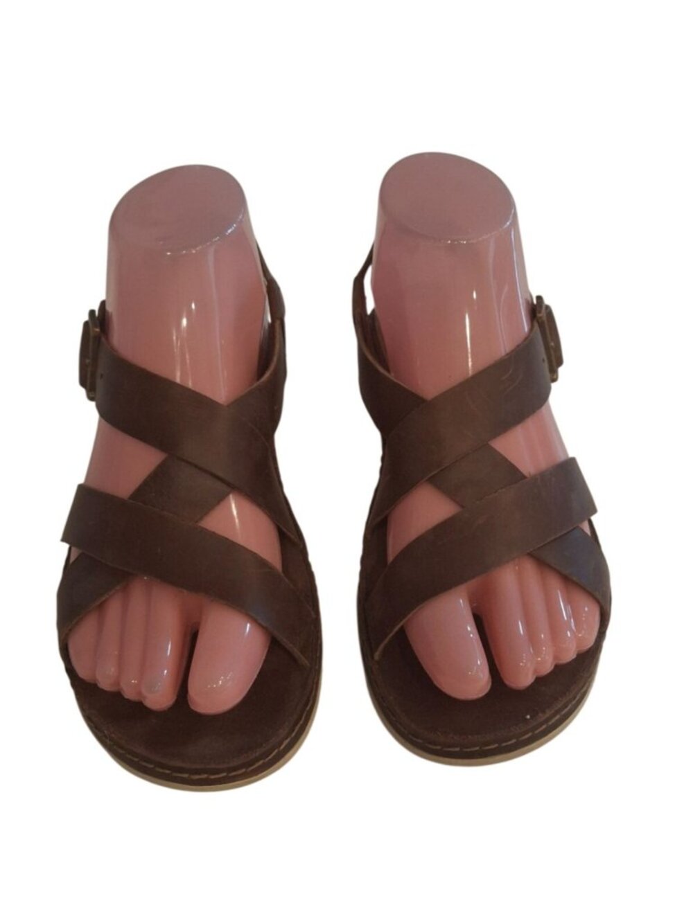 Chaco Wayfarer Womens 6 Otter Brown Leather Sandals Strappy Boho Outdoor 2018